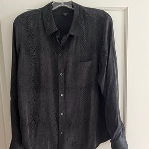 Rails collared black shirt